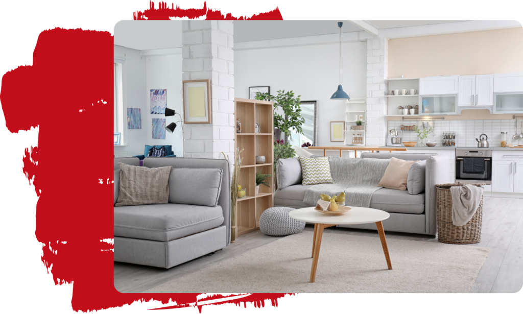 Wykończony salon po remoncie