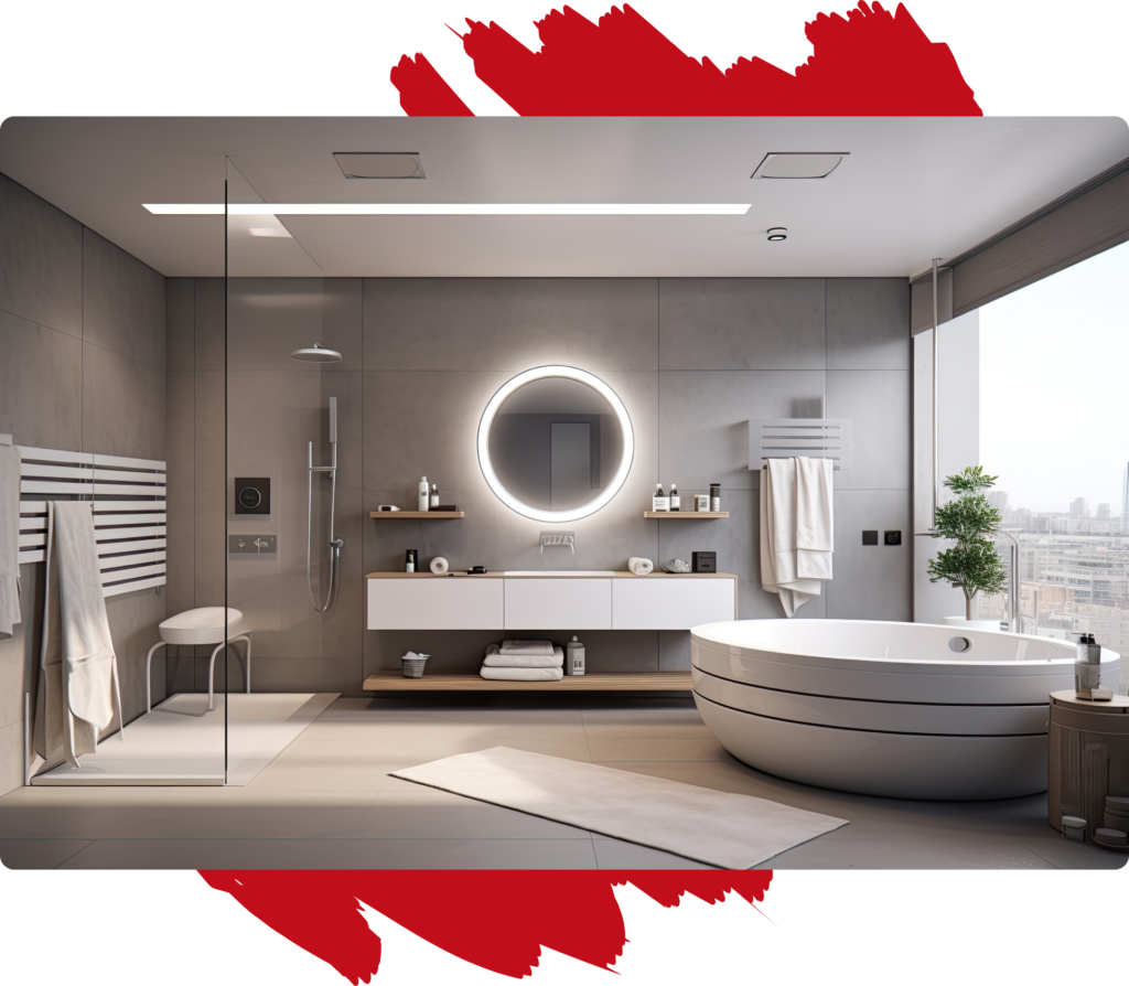 Łazienka po usłudze usługi glazurnicze Konin